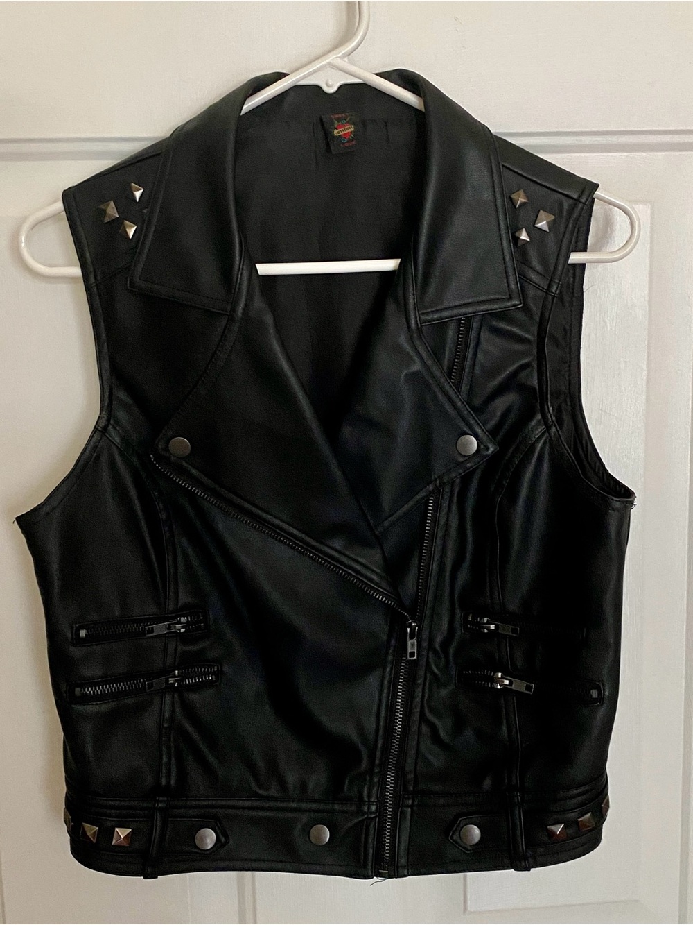Vegan Black Leather Vest
